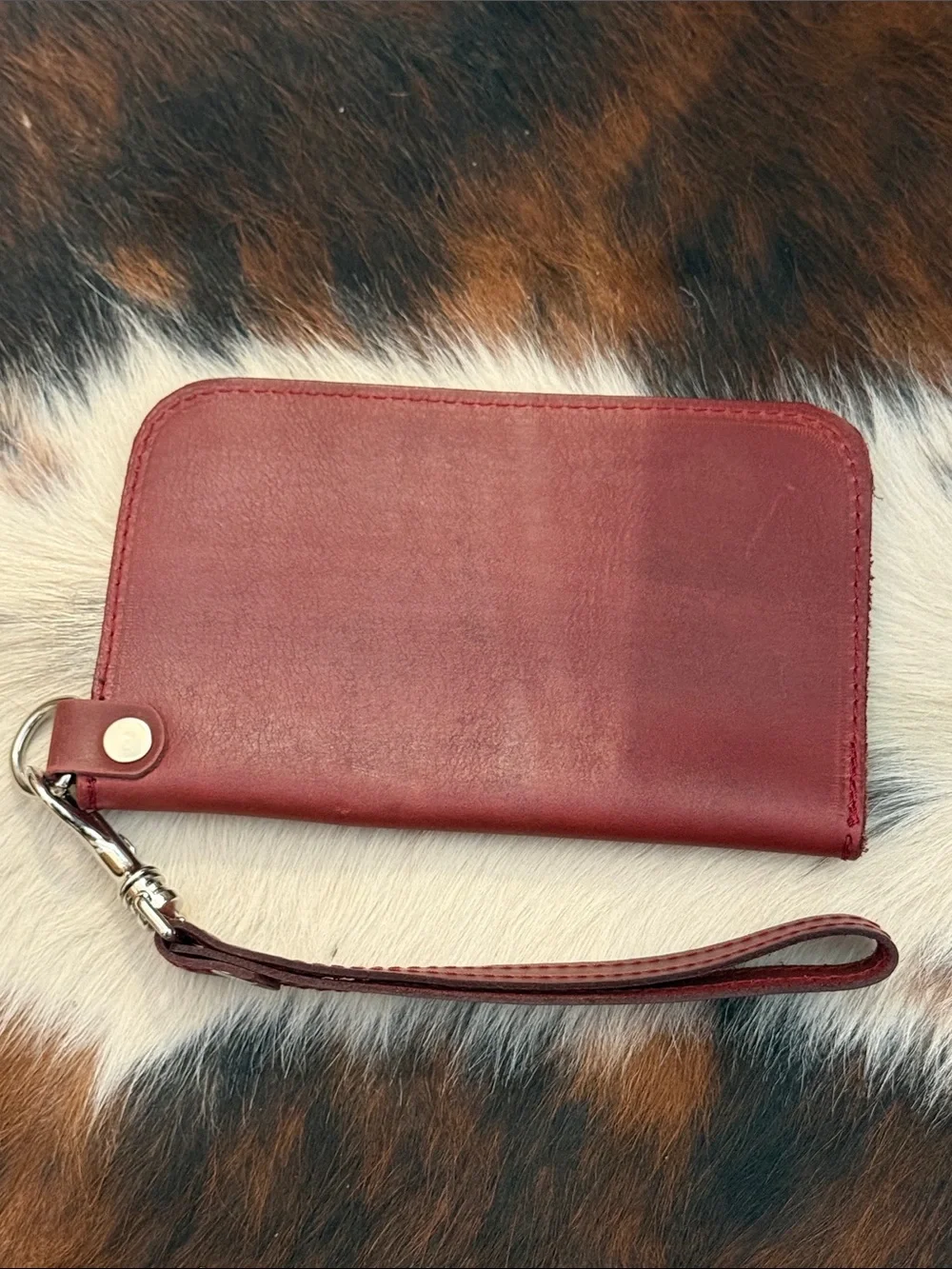 SANUMI LEATHER WRISTLET AND COIN PURSE